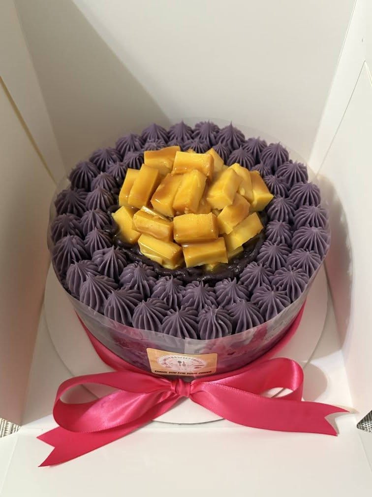 Ube Flan Cheesecake